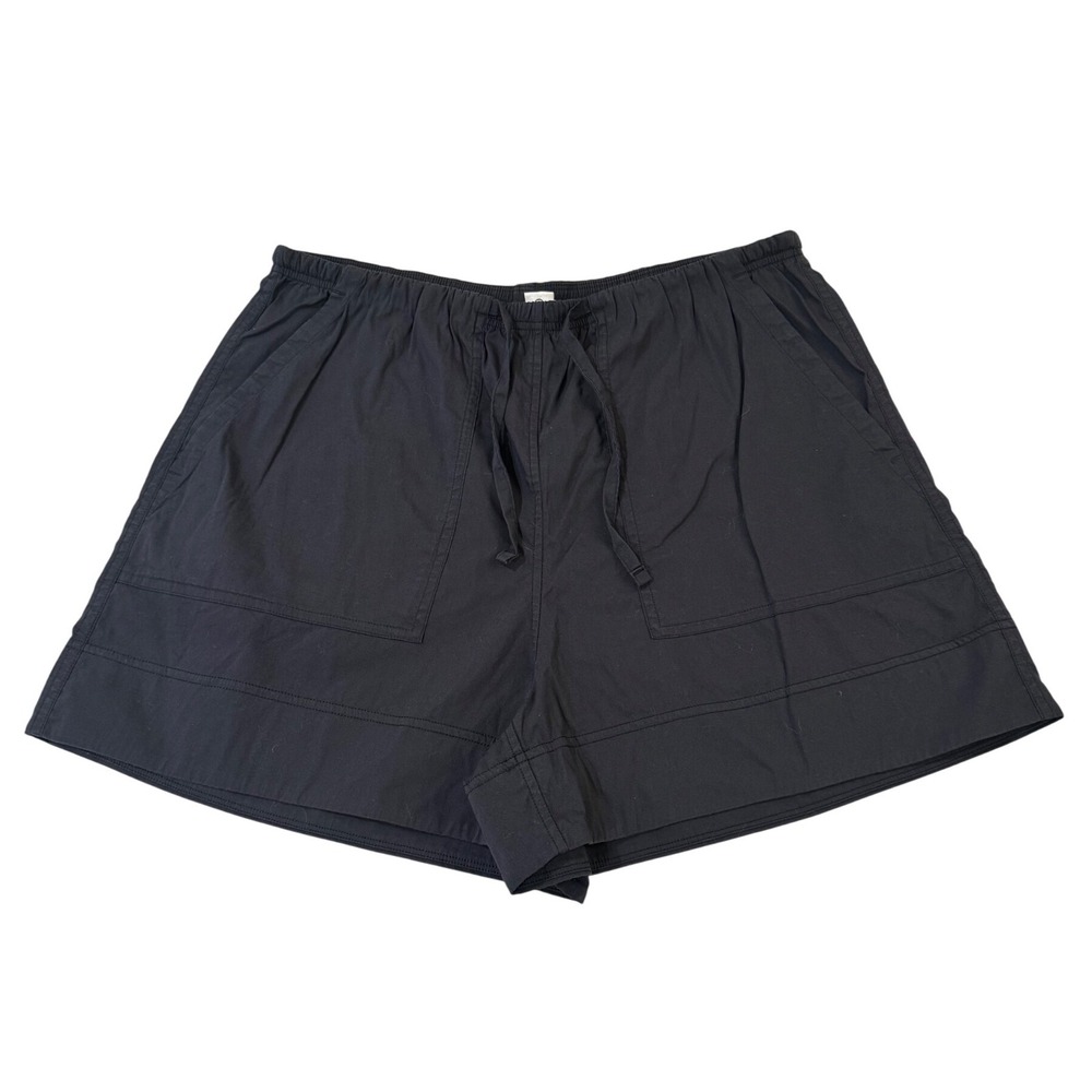 Lululemon Lab Shorts Womens Medium Black Relaxed High Rise Drawstring LW7CYOS